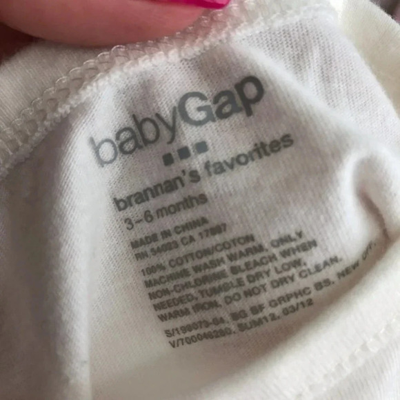 Baby Gap skirt outfit Bee Happy pastel linen stripes size 3-6 months - Picture 5 of 13